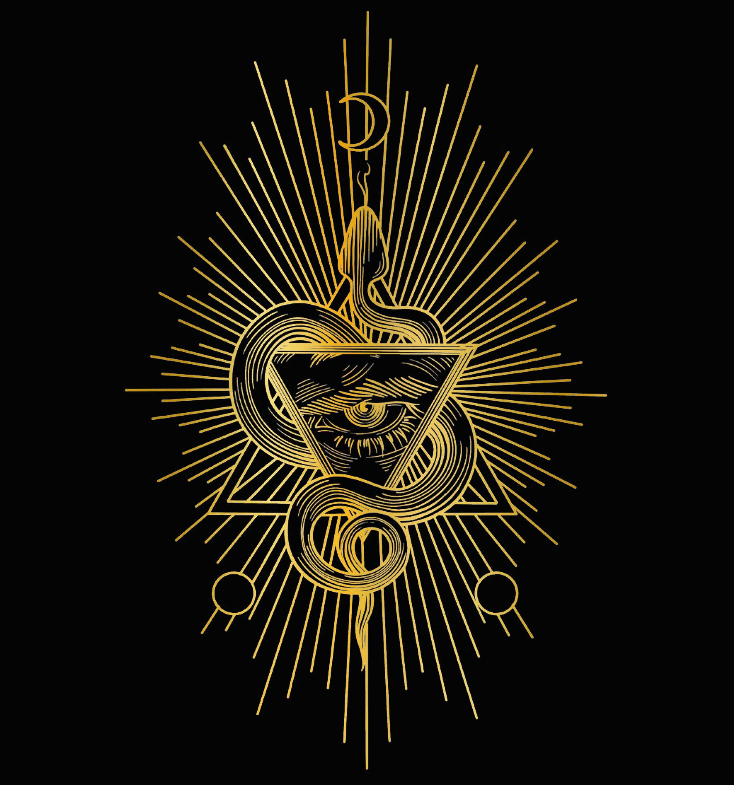 Gift card featuring a mystical tattoo design with a snake and eye from TATTOO JULIAN.