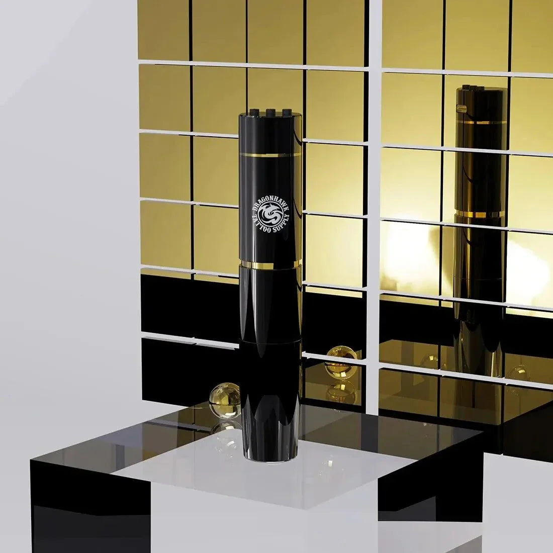Dragonhawk Especial machine for micropigmentation on reflective surface.