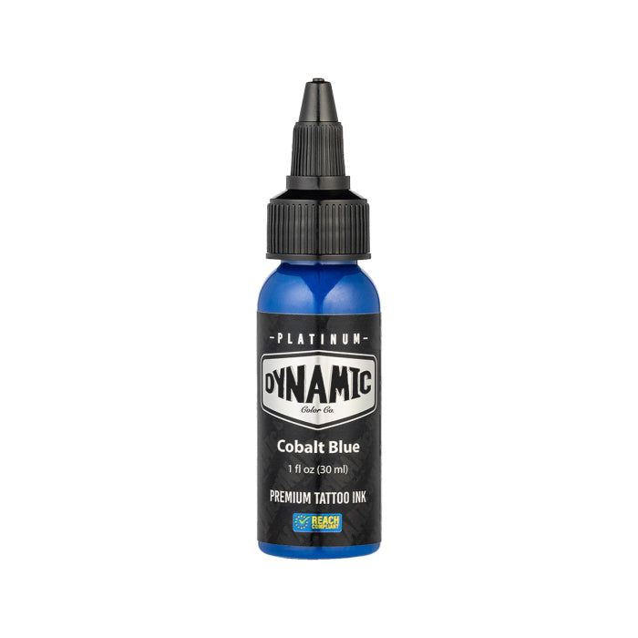 Dynamic Colors Platinum Cobalt Blue 30ml vegan tattoo ink compliant with EU REACH standards
