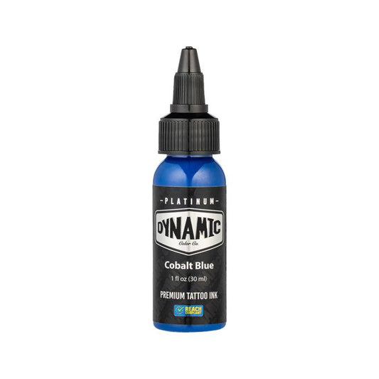 Dynamic Colors Platinum Cobalt Blue 30ml vegan tattoo ink compliant with EU REACH standards