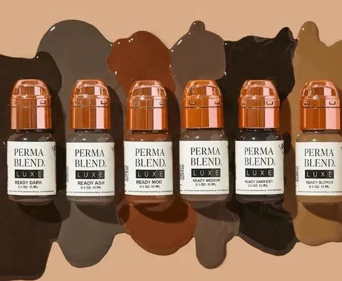 Pack Color Micropigmentacion - Set of six 1/2 oz brow pigments, high quality, EU REACH-compliant, versatile shades for PMU.